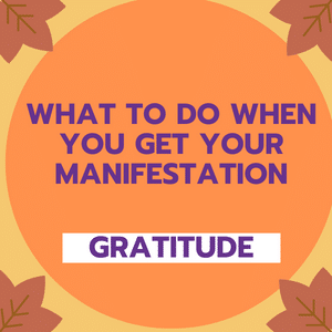 What To Do When You Get Your Manifestation